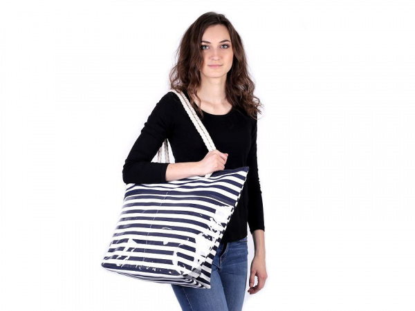 Letní / plážová taška s pruhy 41x52 cm