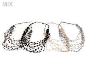 Náhrdelník z broušených korálků víceřadý