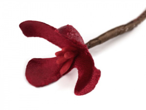 Luxusní květ na dlouhém drátku / polotovar na vývazky