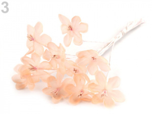 Luxusní květ na drátku / polotovar na vývazky