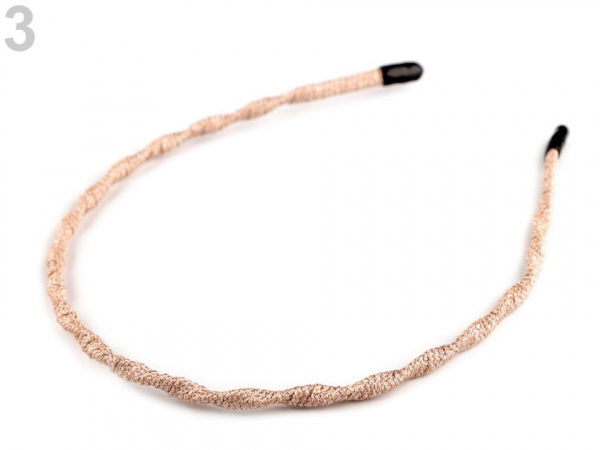 Kroucená čelenka do vlasů s lurexem