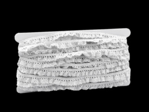 Krajka / volánek s lurexem šíře 11 mm elastická