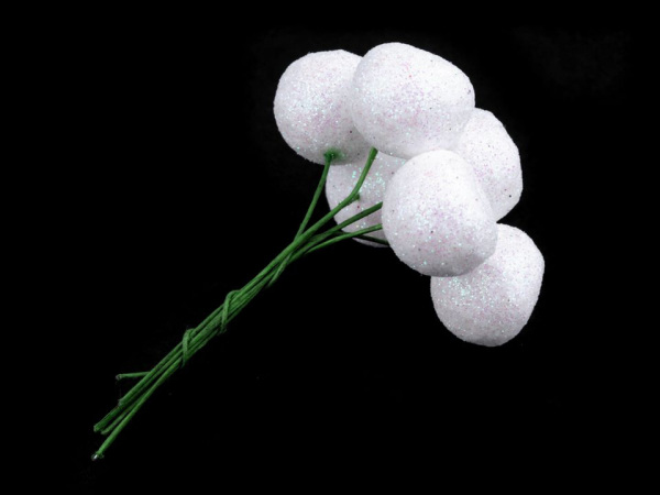 Vánoční bobule s glitry Ø18 mm