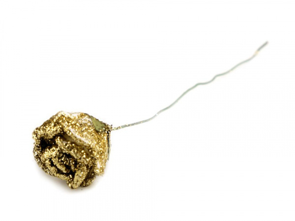 Růže na drátku s glitry