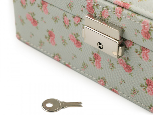 Šperkovnice s květy 8x21x21 cm