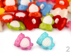 Knoflík dětský sova, žabka, kachnička, motýl, ryba