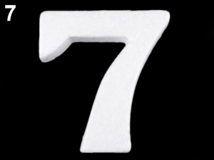3D číslice výška 14 cm polystyren