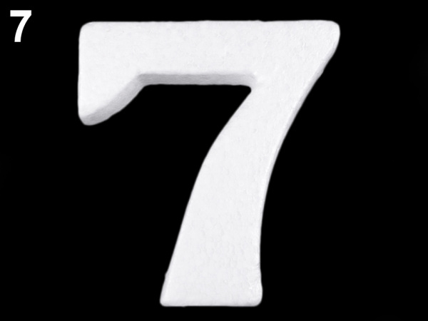 3D číslice výška 14 cm polystyren