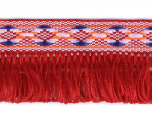 Prýmek indiánský s dvojitými třásněmi šíře 27 mm