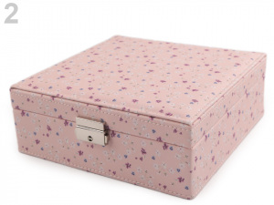 Šperkovnice s květy 8x21x21 cm