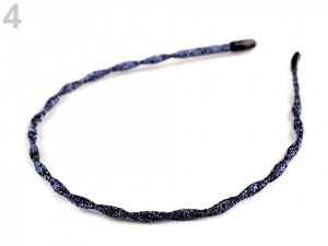 Kroucená čelenka do vlasů s lurexem