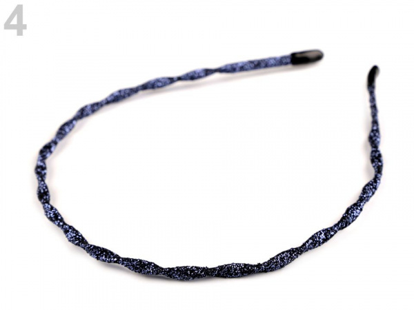 Kroucená čelenka do vlasů s lurexem