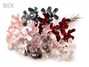 Luxusní květ na dlouhém drátku / polotovar na vývazky