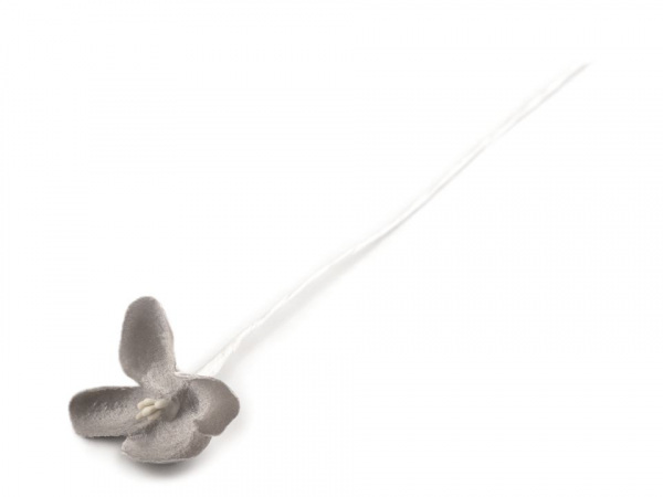 Luxusní květ na dlouhém drátku / polotovar na vývazky