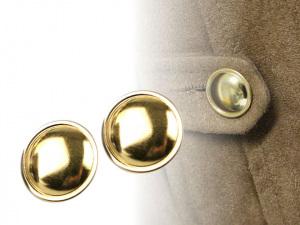 Kovový knoflík velikost 32" zlatá
