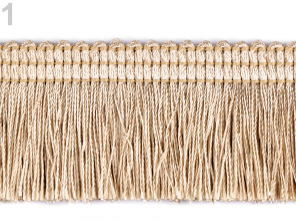 Třásně lesklé, husté šíře 45 mm