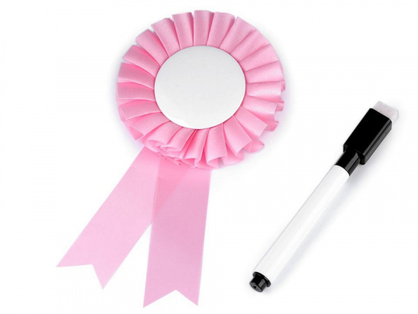 Párty brož / odznak Ø8 cm s popisovačem