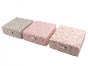 Šperkovnice s květy 8x21x21 cm