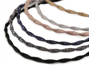 Kroucená čelenka do vlasů s lurexem