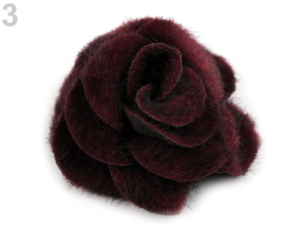 Růže z imitace kožešiny Ø50 mm
