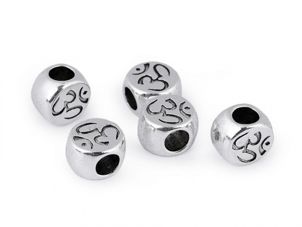 Kovový korálek 10x6,5 mm