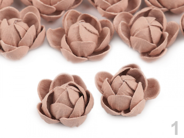 Textilní květ, poupě růže Ø30 mm
