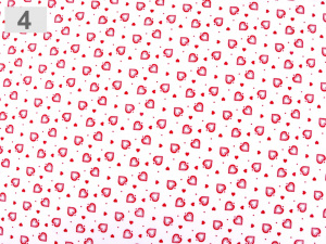 Bavlněná látka srdce