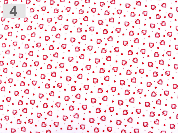 Bavlněná látka srdce