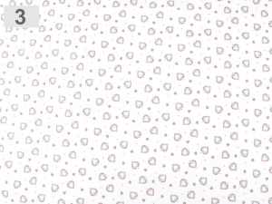 Bavlněná látka srdce