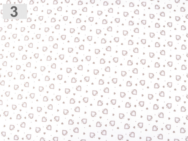 Bavlněná látka srdce