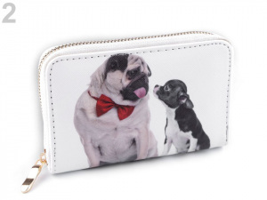 Dámská peněženka psi 10x14 cm