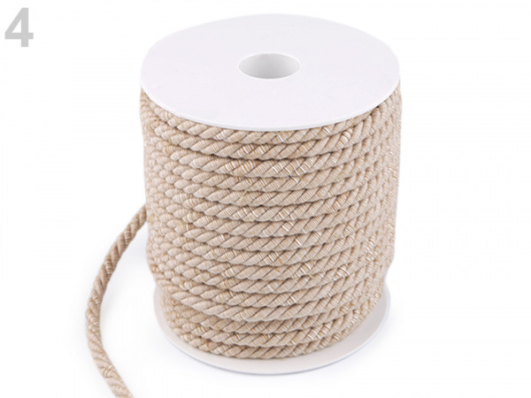 Kroucená šňůra dvoubarevná Ø6 mm macrame