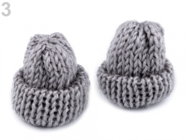 Textilní aplikace / nášivka čepička pletená