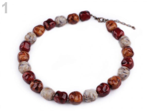 Náhrdelník ze skleněných korálků