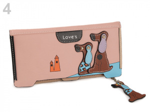 Dámská peněženka / dokladovka psi 10x20 cm