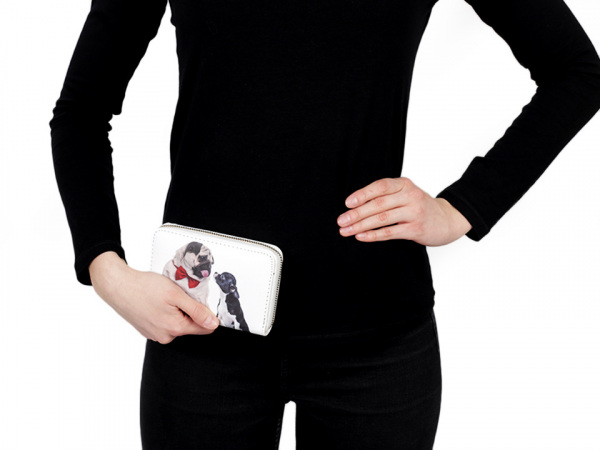 Dámská peněženka psi 10x14 cm