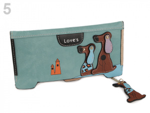 Dámská peněženka / dokladovka psi 10x20 cm