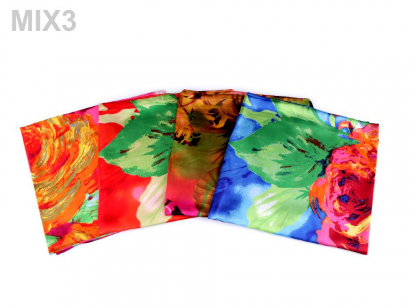 Velký saténový šátek 130x130 cm