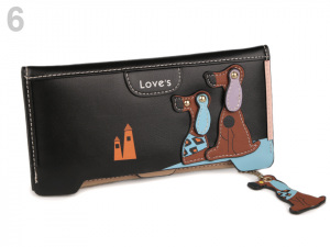 Dámská peněženka / dokladovka psi 10x20 cm