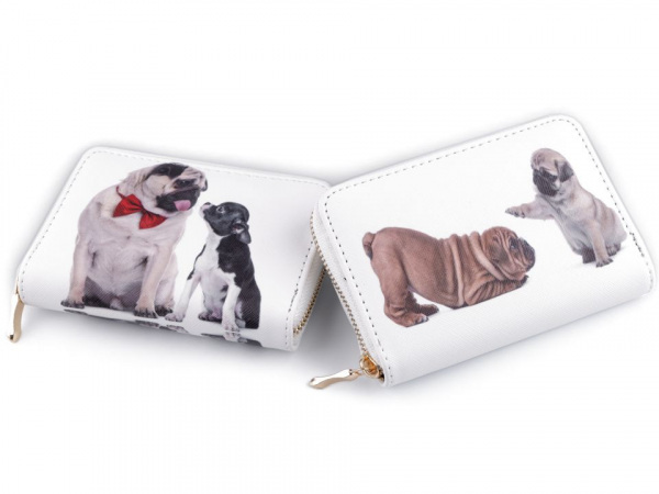 Dámská peněženka psi 10x14 cm