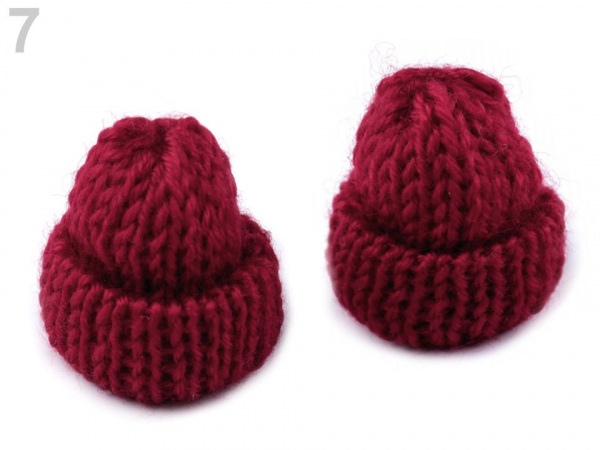 Textilní aplikace / nášivka čepička pletená