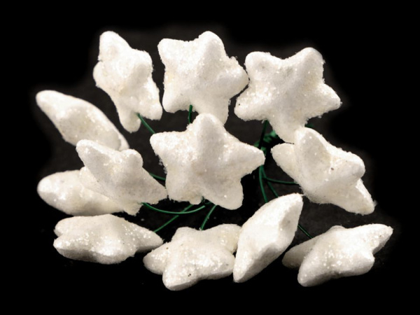 Vánoční hvězda na drátku s glitry 2. jakost