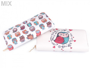 Dámská peněženka sova 10x19 cm