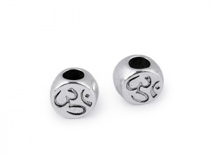 Kovový korálek 10x6,5 mm