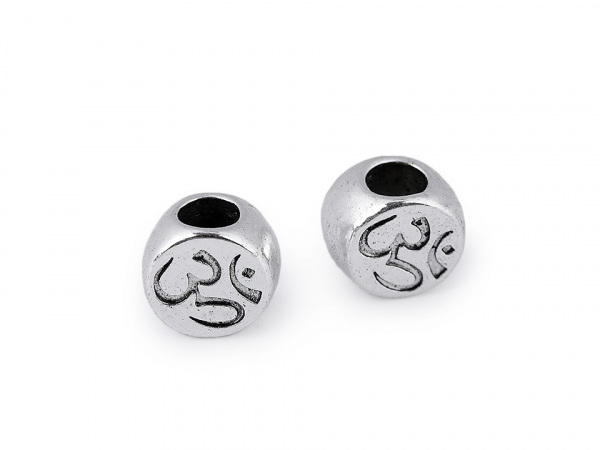 Kovový korálek 10x6,5 mm