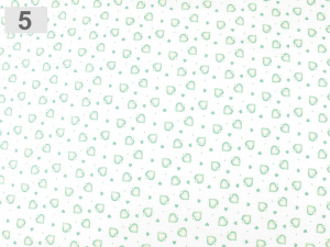 Bavlněná látka srdce