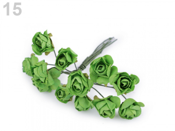 Růže na drátku / polotovar na vývazky Ø16 mm
