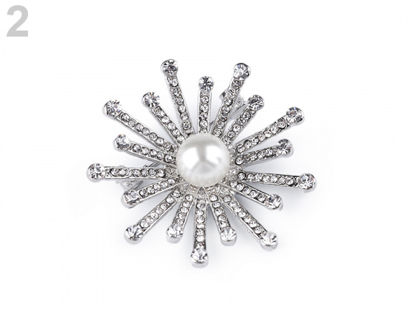 Brož / svatební ozdoba na kytice