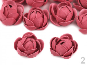 Textilní květ, poupě růže Ø30 mm