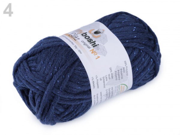 Pletací příze Myboshi Glitz 50 g s lurexem
